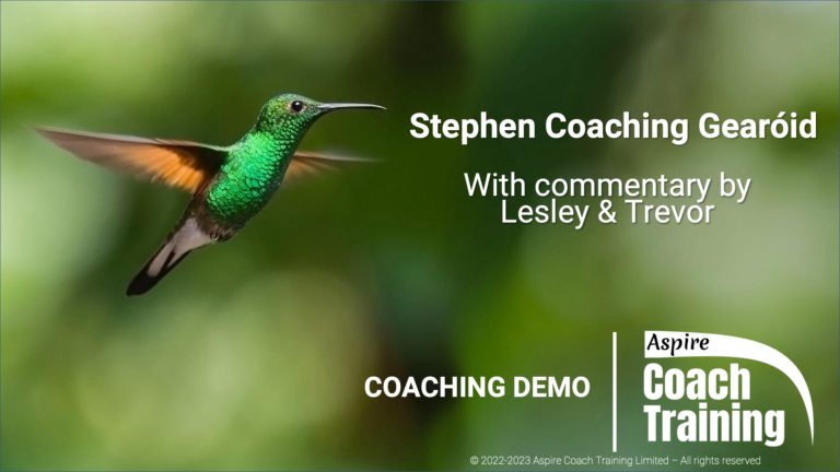 Stephen coaching Gearóid (With commentary)