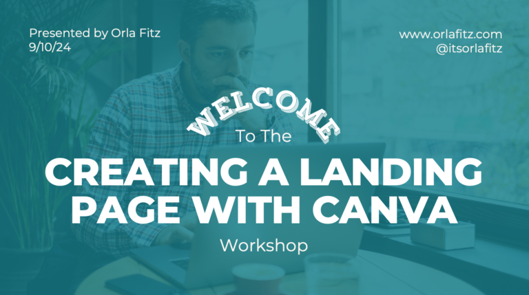 Creating a landing page with Canva