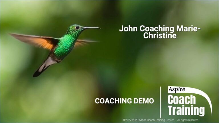 John Coaching Marie-Christine